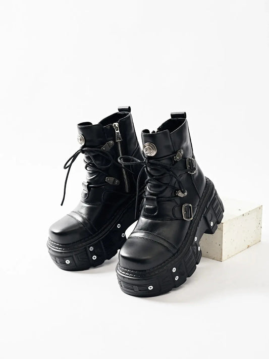 Lace Up Platform Boots.