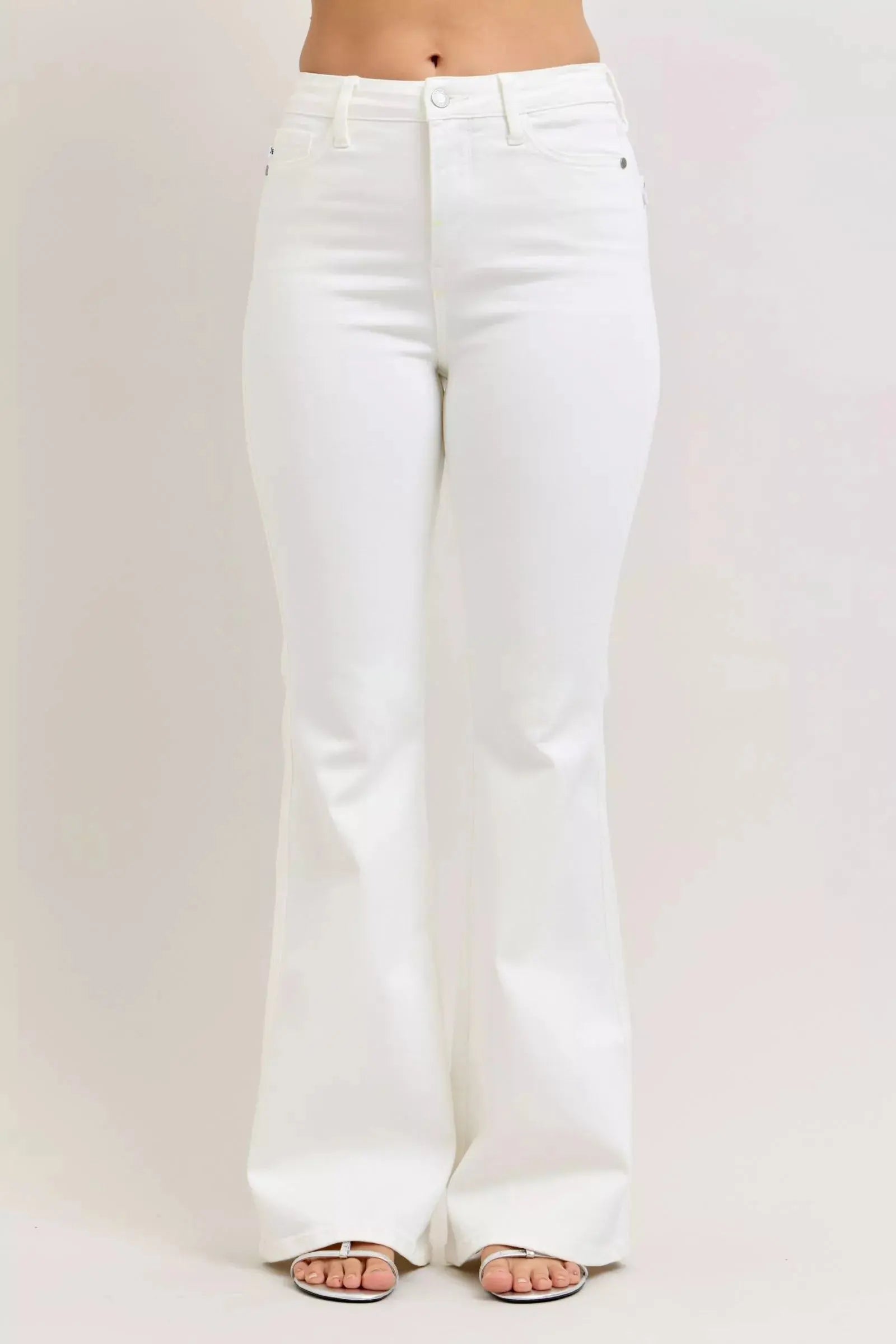 Judy Blue High-Waisted Tummy Control Flare Jeans.