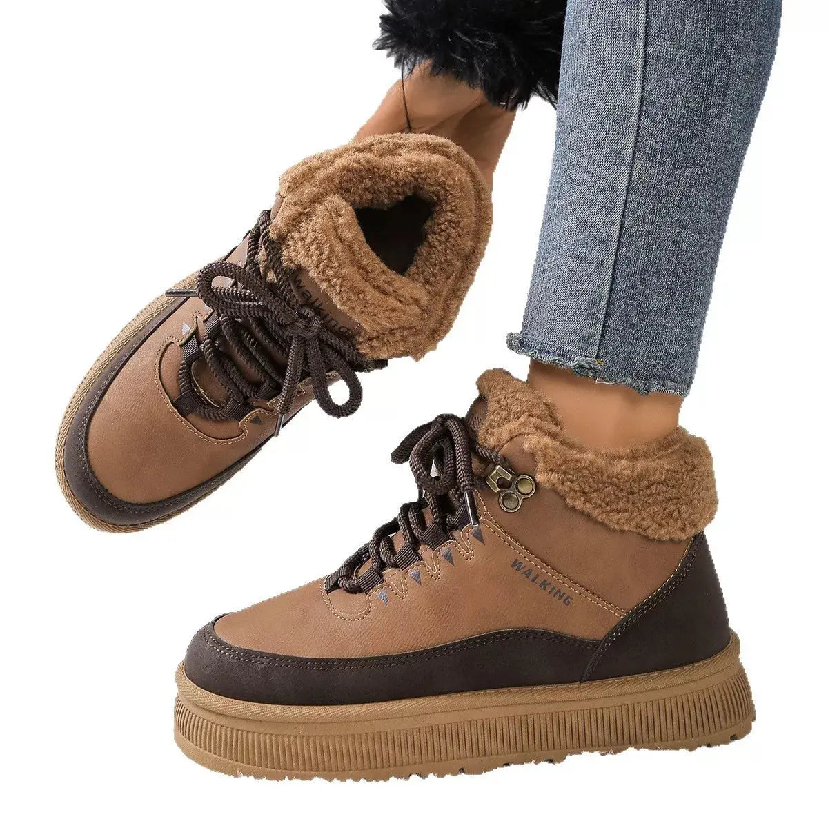 Fur-Lined Ankle Boots.