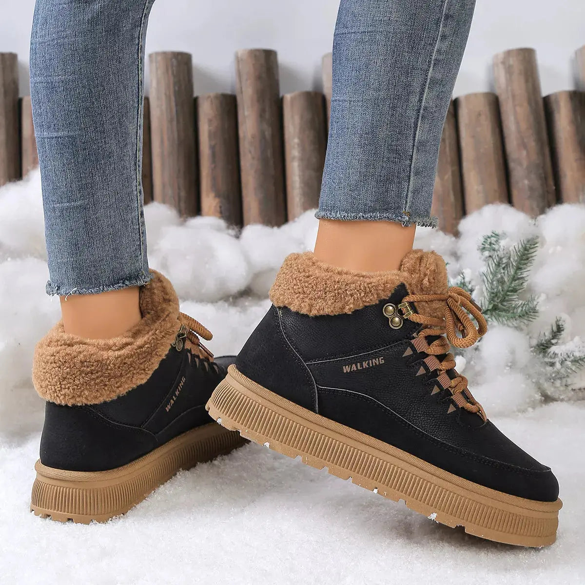 Fur-Lined Ankle Boots.