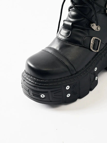 Lace Up Platform Boots.