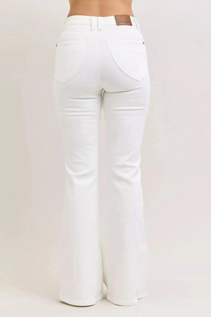 Judy Blue High-Waisted Tummy Control Flare Jeans.