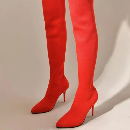 Point Toe Stiletto Boots.