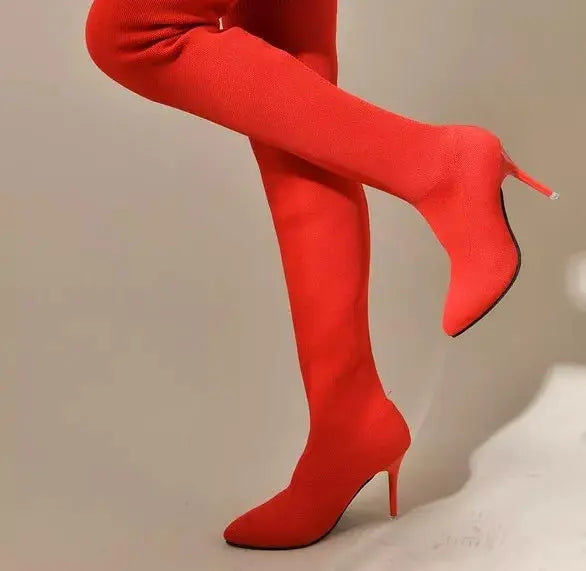 Point Toe Stiletto Boots.