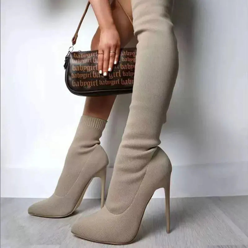 Point Toe Stiletto Boots.